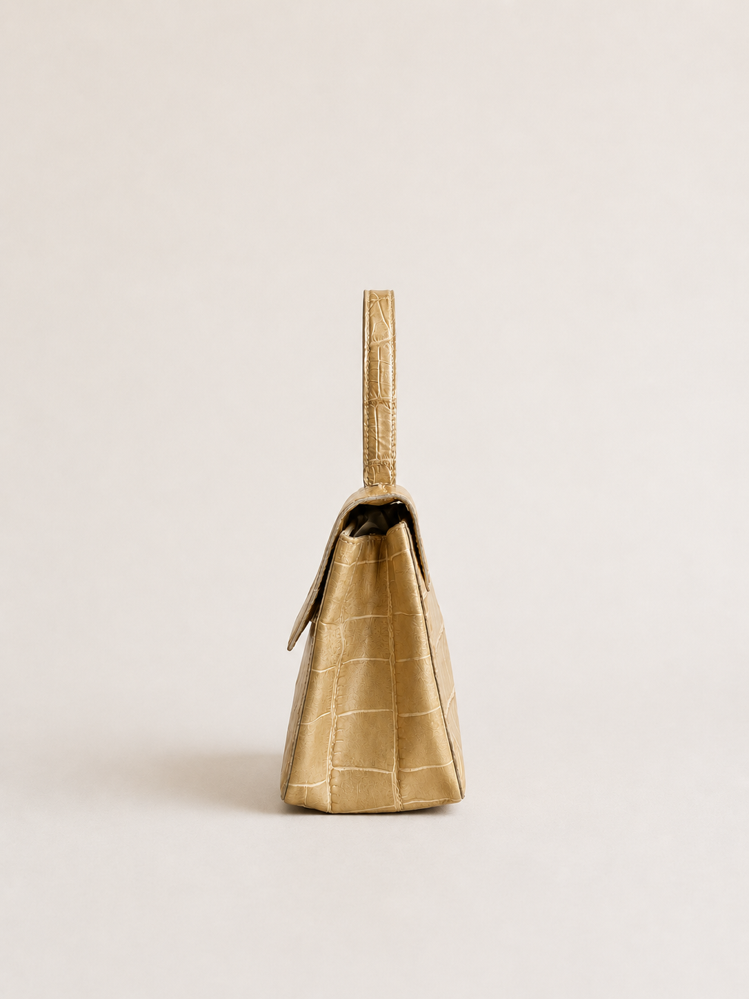 Beige croc Francesco Biasia bag