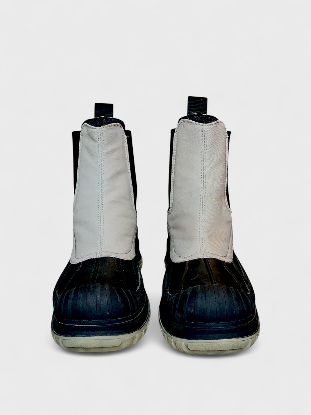 Bottes Chunky Noire & Beige, Taille 7