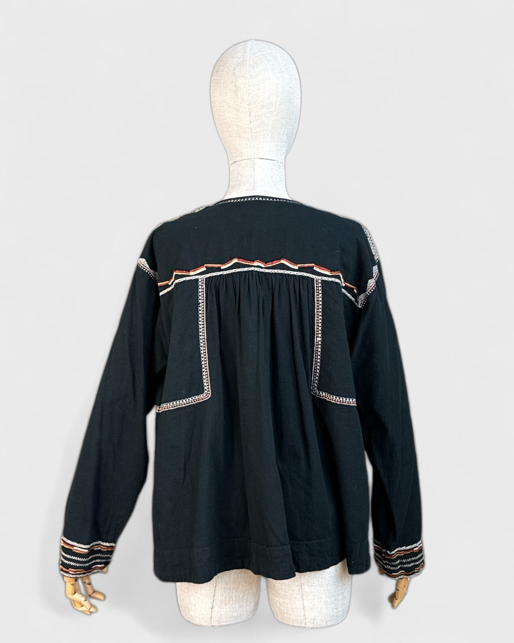 Blouse brodée 100% coton Noir/marron/orange/blanc Isabel Marant étoile