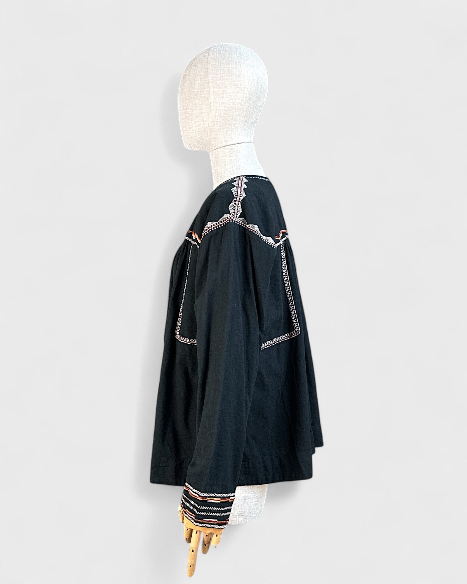 Blouse brodée 100% coton Noir/marron/orange/blanc Isabel Marant étoile