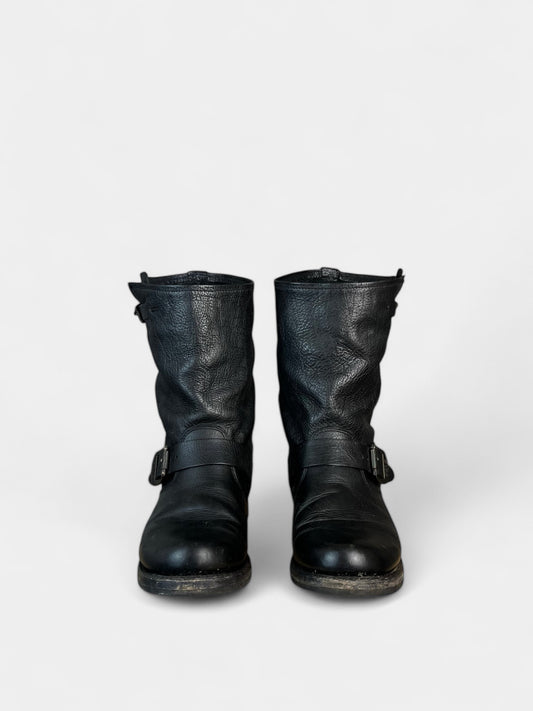 Bottes en cuir Noire Frye, 7