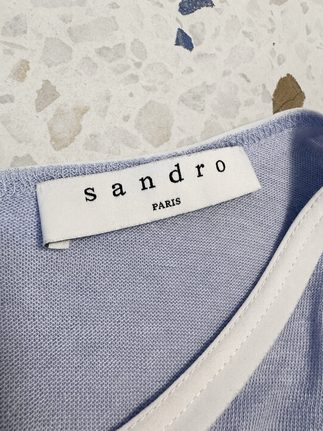 T-shirt Sandro Paris bleu ciel, 2