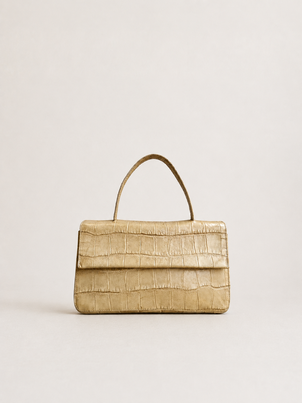 Beige croc Francesco Biasia bag