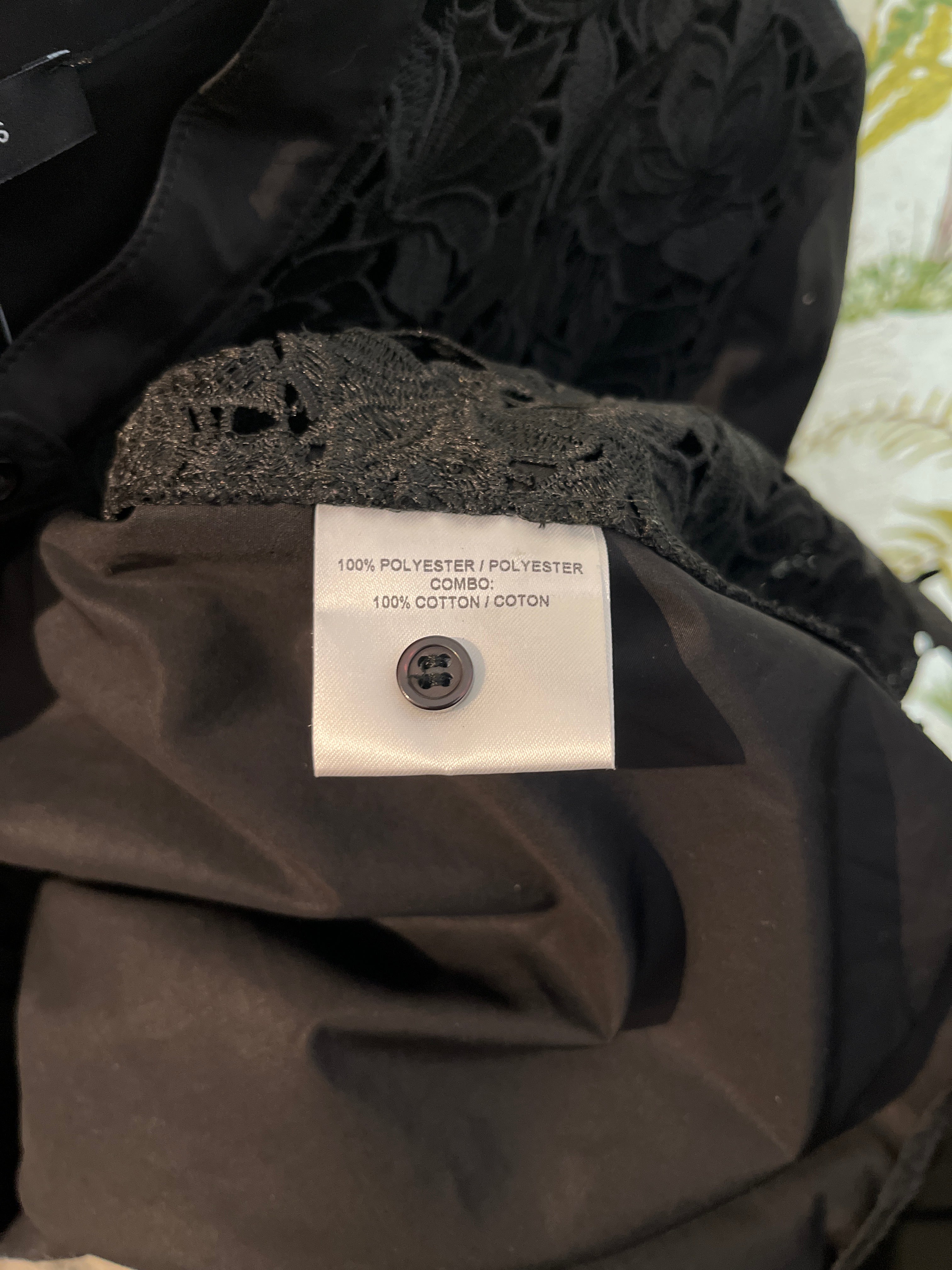 Longue chemise avec dentelle Noir Judith & Charles