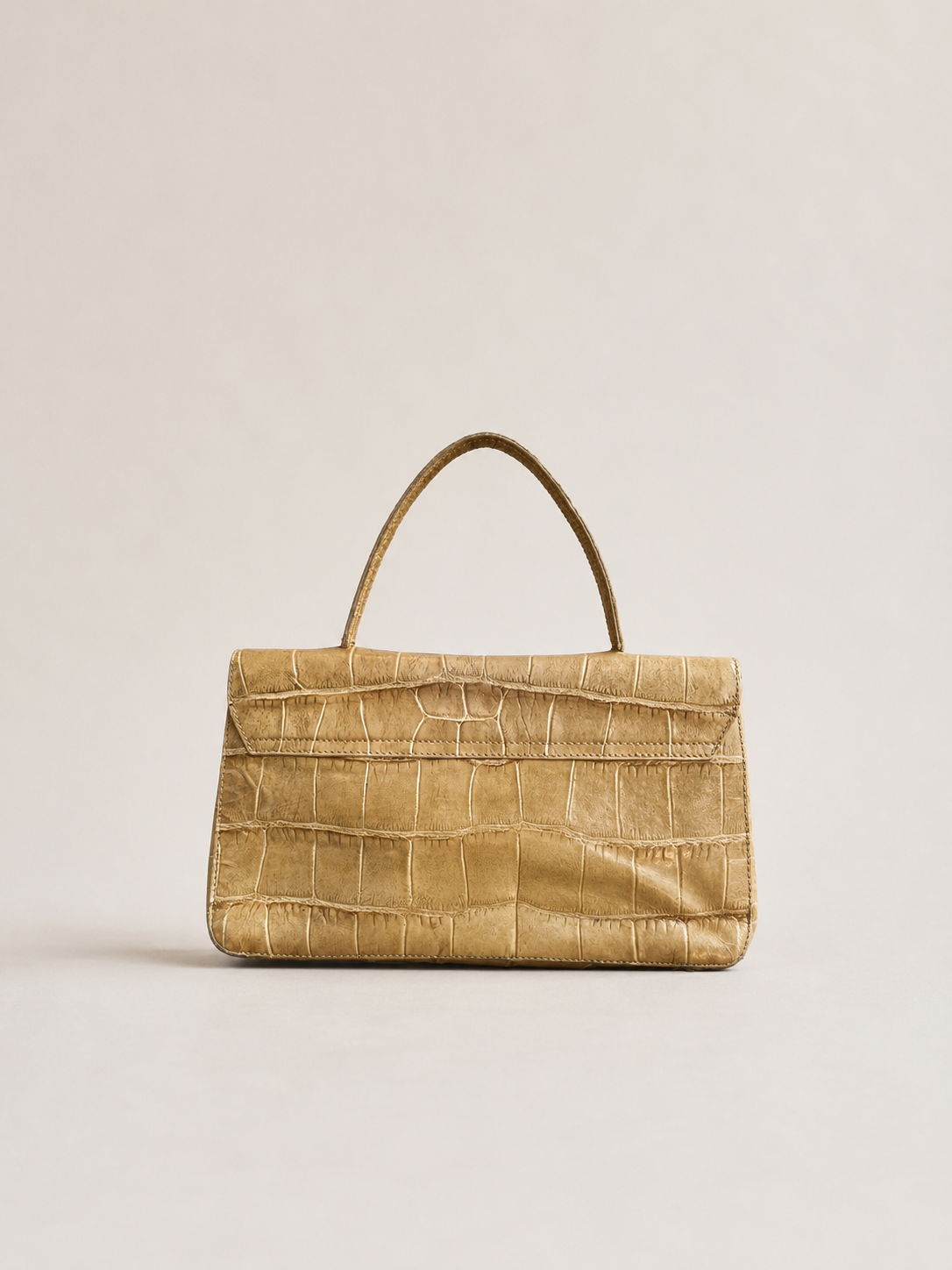 Beige croc Francesco Biasia bag