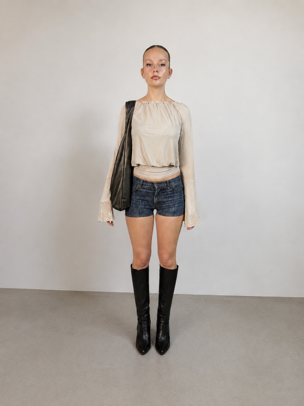 Mini denim shorts Upcycling collection, S
