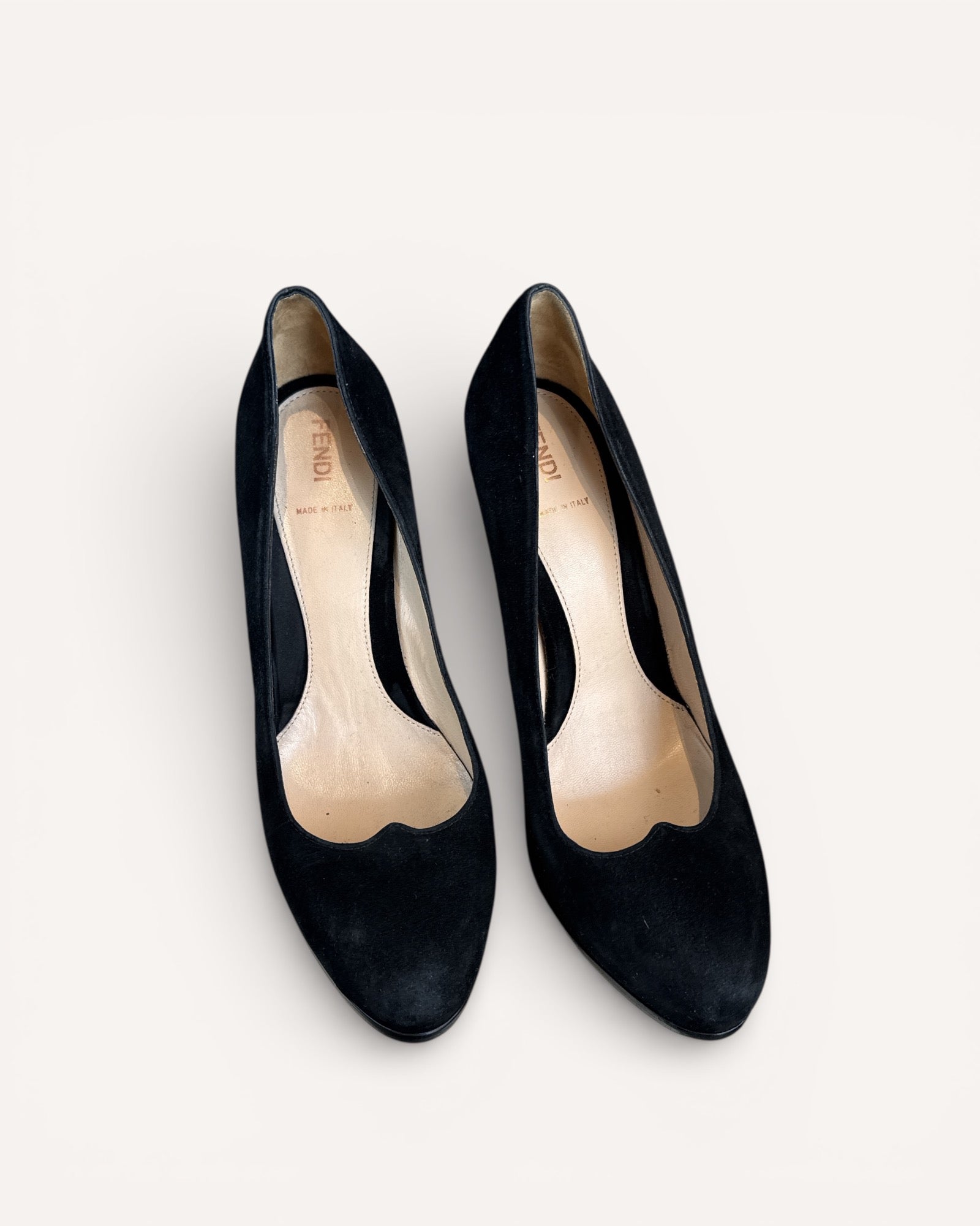 Talons suède Noir Fendi , 40