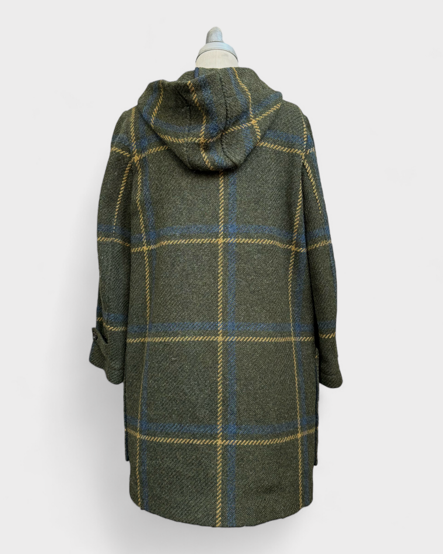 Manteau 100% laine à carreaux vert - Soeur, 34