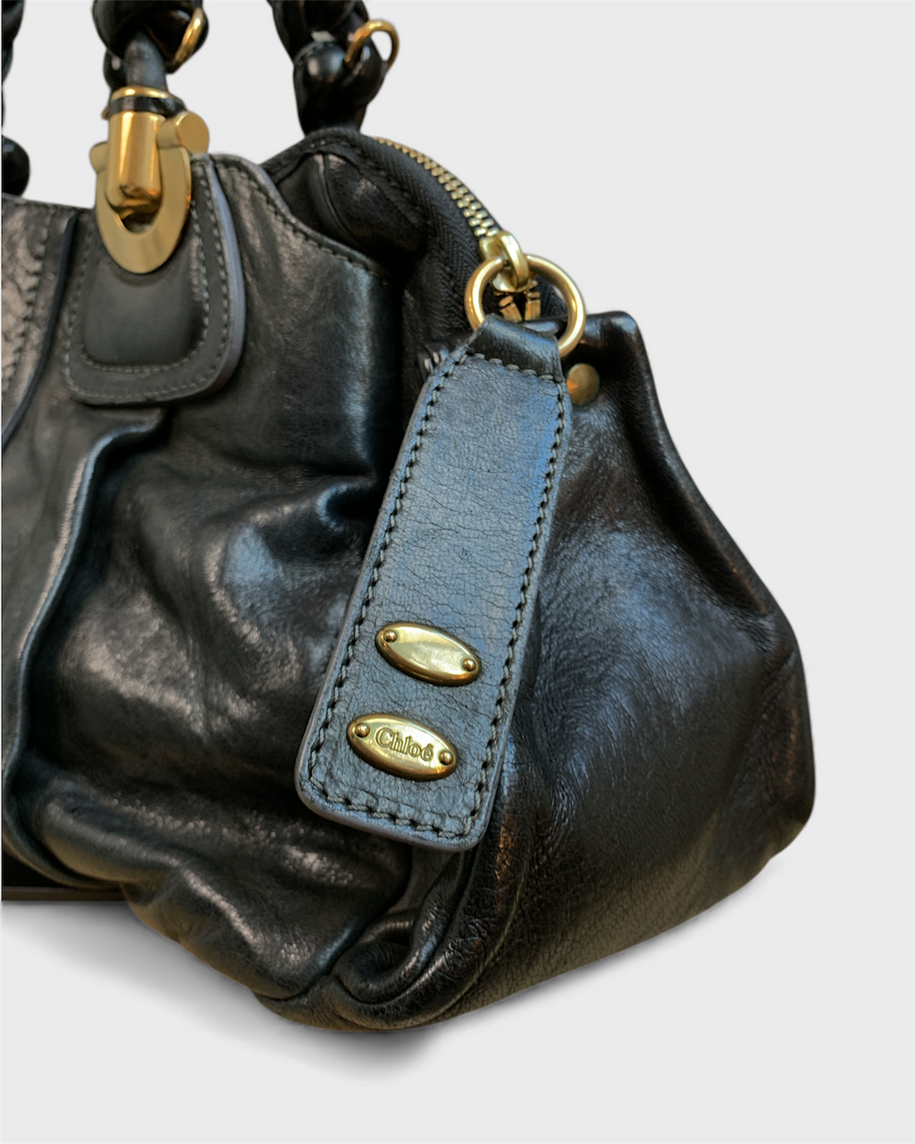 Sac Héloïse cuir noir, Chloé