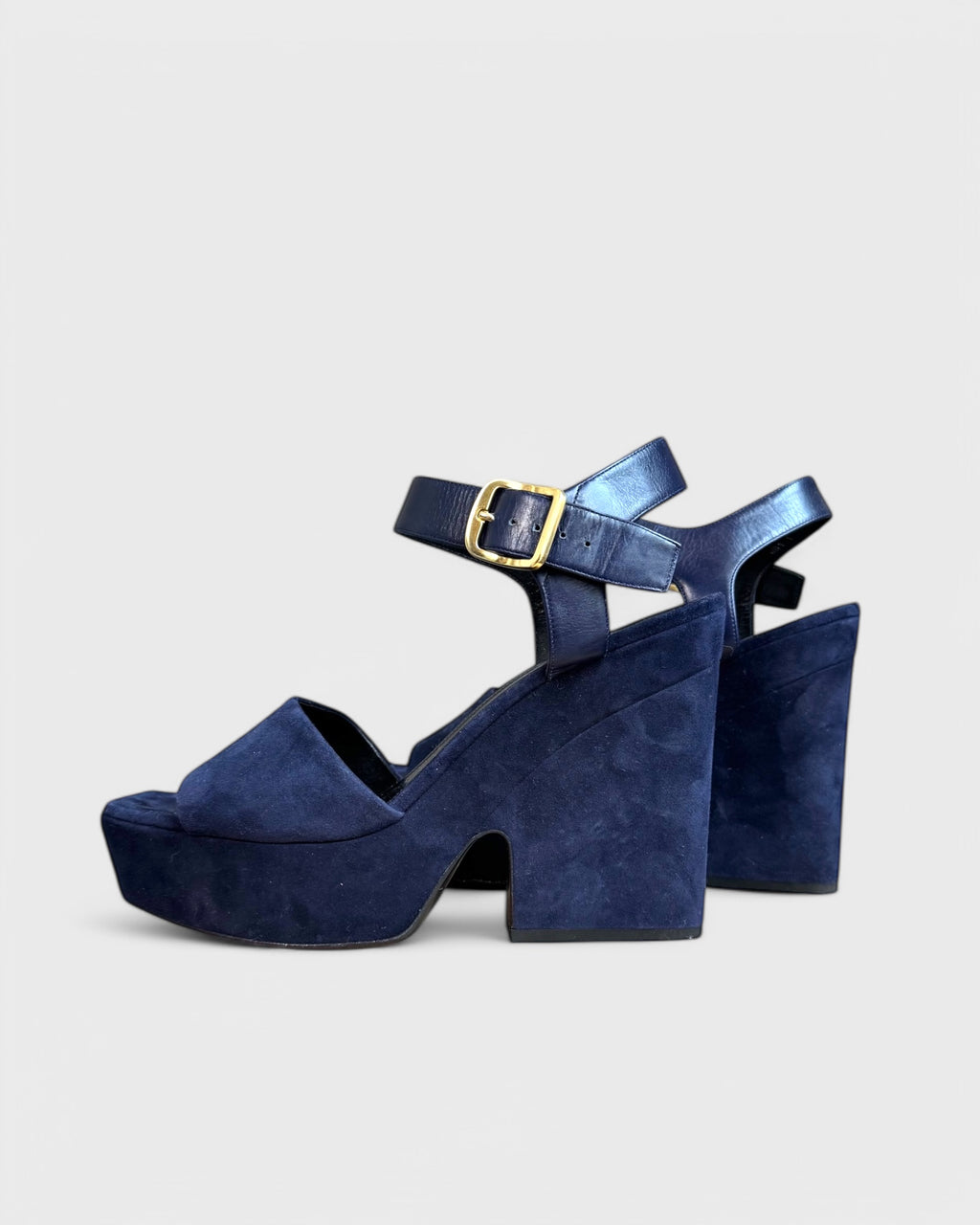 Sandales plateforme bleu nuit Céline , 40