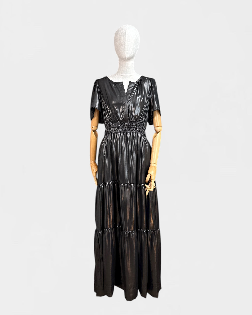 Robe lamée anthracite Anthropologie, taille M