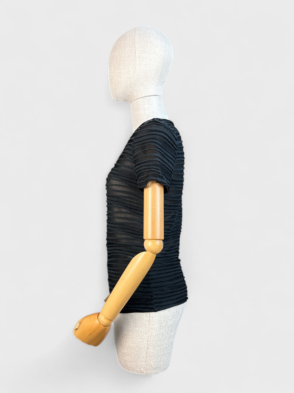 T-shirt noir texturé Armani Collezioni, taille 4